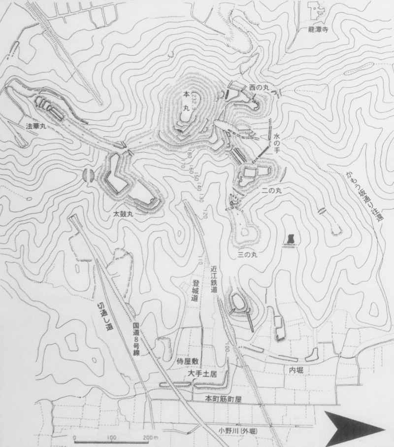 佐和山城跡地図