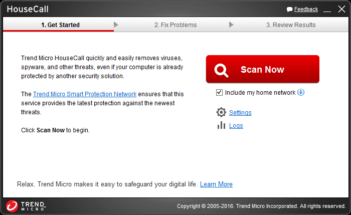 HouseCall Free Online Virus Scan 3
