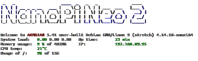 NanoPi NEO2用armbian 5.41 Debian 9 Stretch next 4.14.18