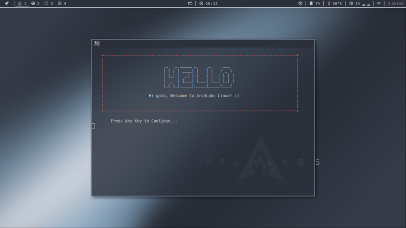 ArchLabs Linuxを触ってみた 1