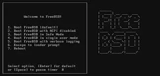 FreeBSD ブートメニュー