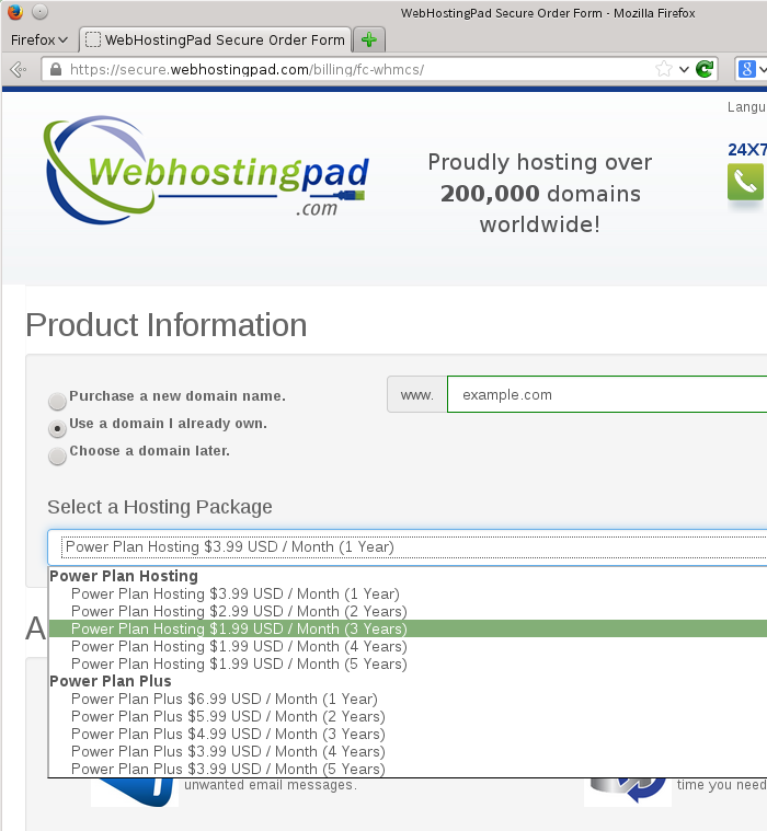 WebHostingPad 2
